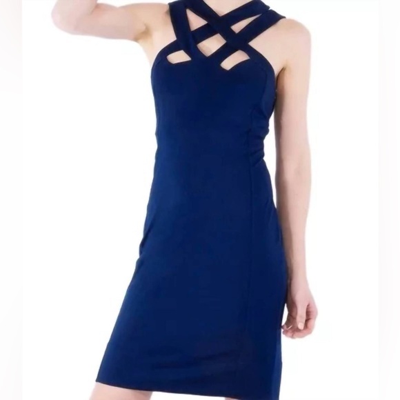 Gretchen Scott Hotsie Totsie Dress in Navy Blue Size M - Picture 1 of 11